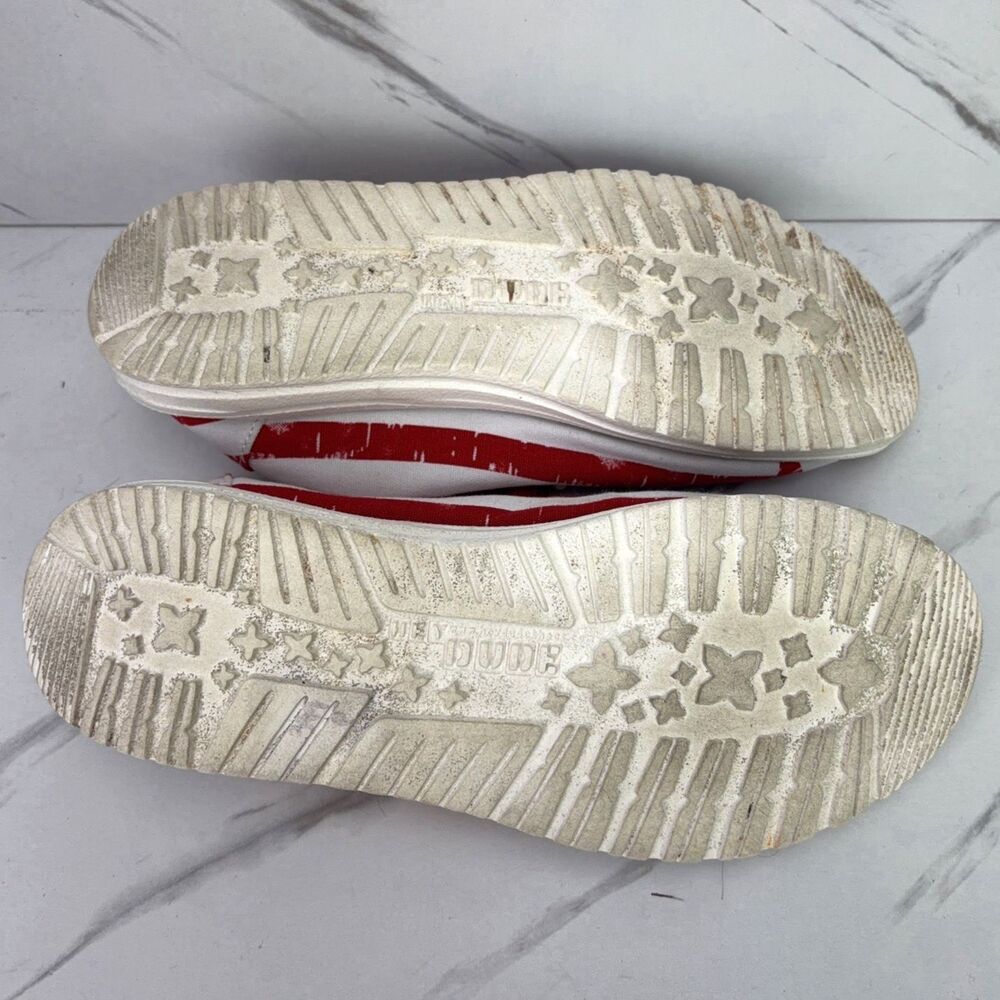RARE Hey Dude Wendy Star Spangled USA Womens Size US 8 EUR 39 Boat Shoes - Picture 7 of 7